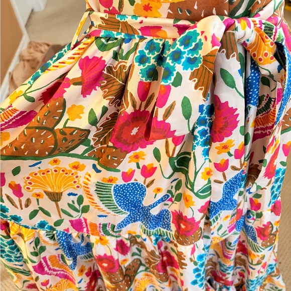 LA DoubleJ Pellicano dinner dress silk Floral Maxi size medium - Picture 7 of 8